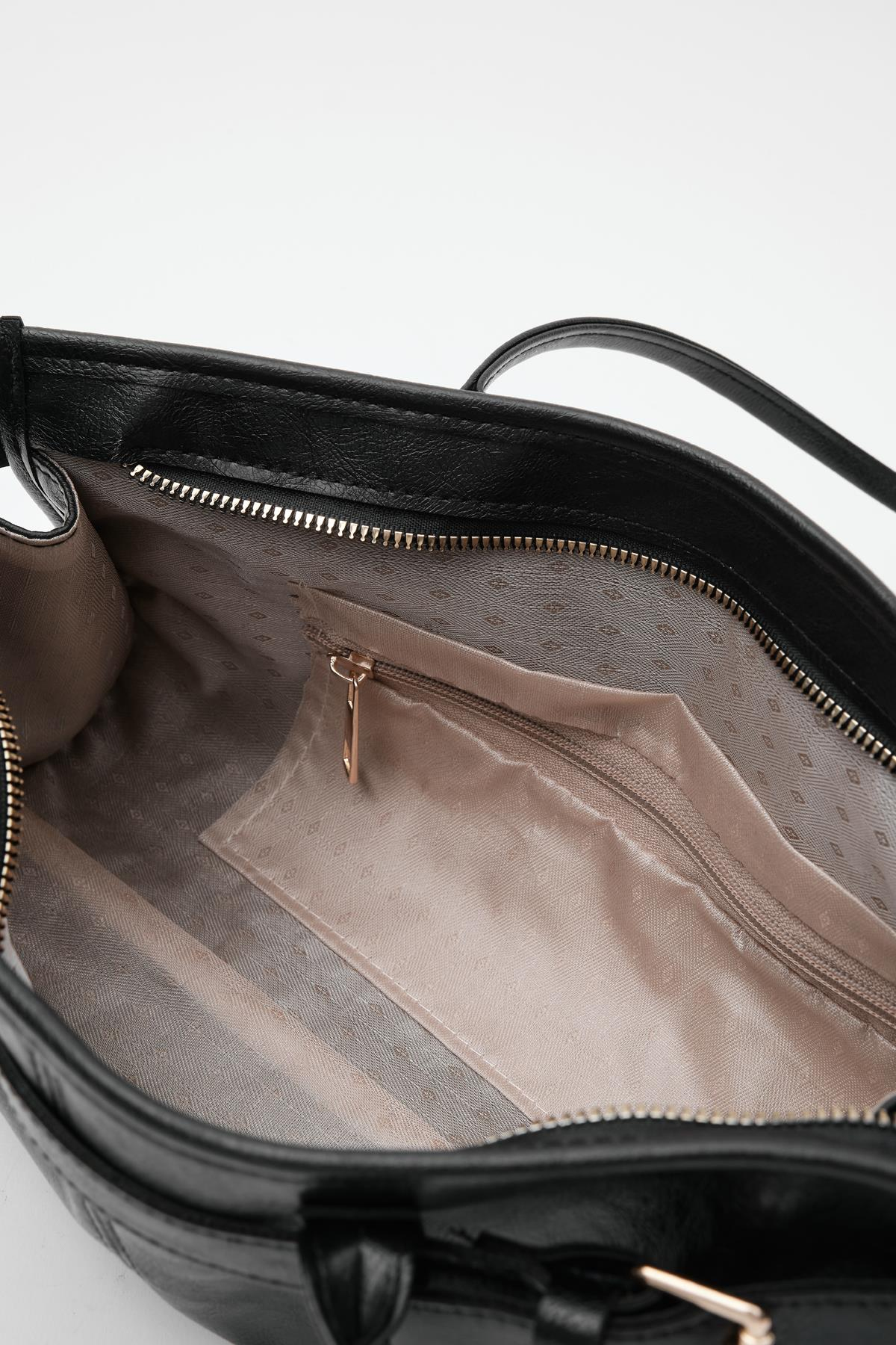 Vintage Baget Çanta Siyah - Görsel 2