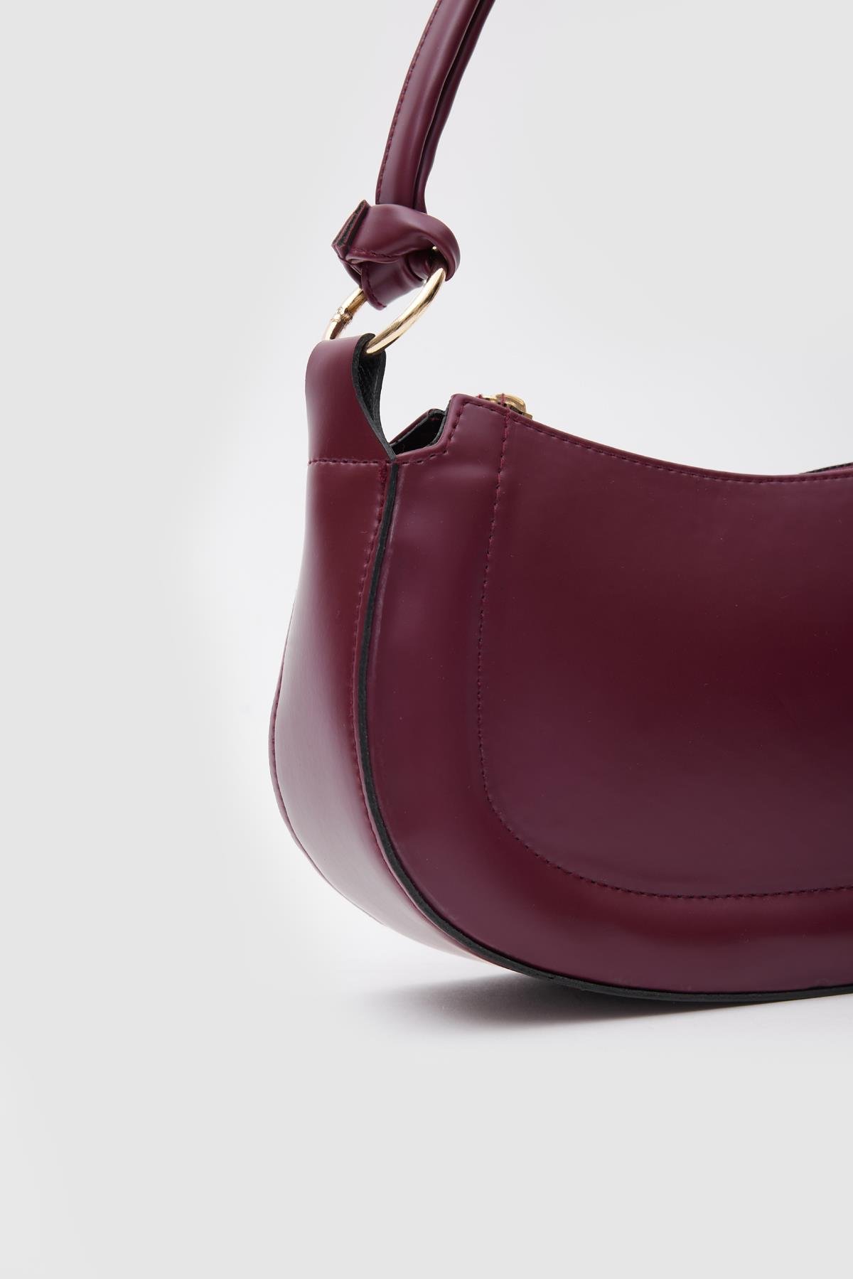 Baget Çanta Bordo - Görsel 3