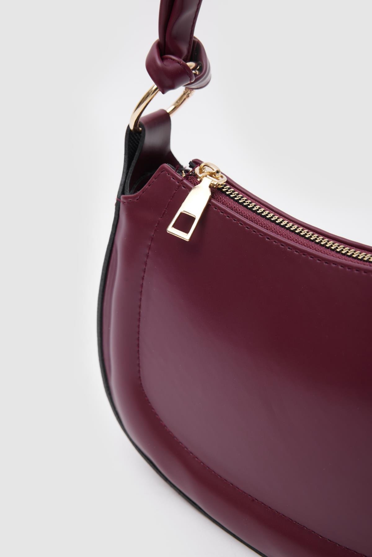 Baget Çanta Bordo - Görsel 5