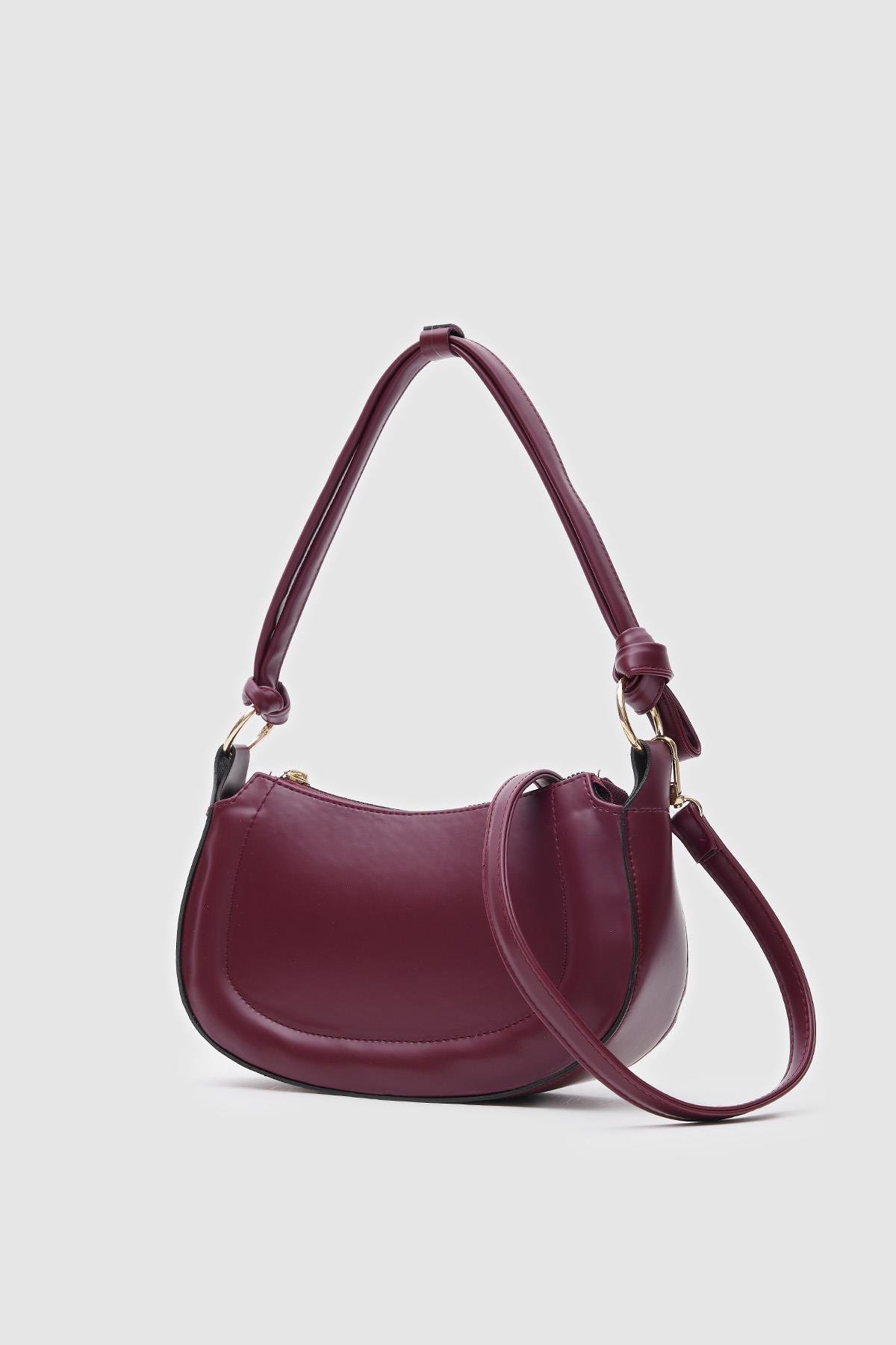 Baget Çanta Bordo - Görsel 4