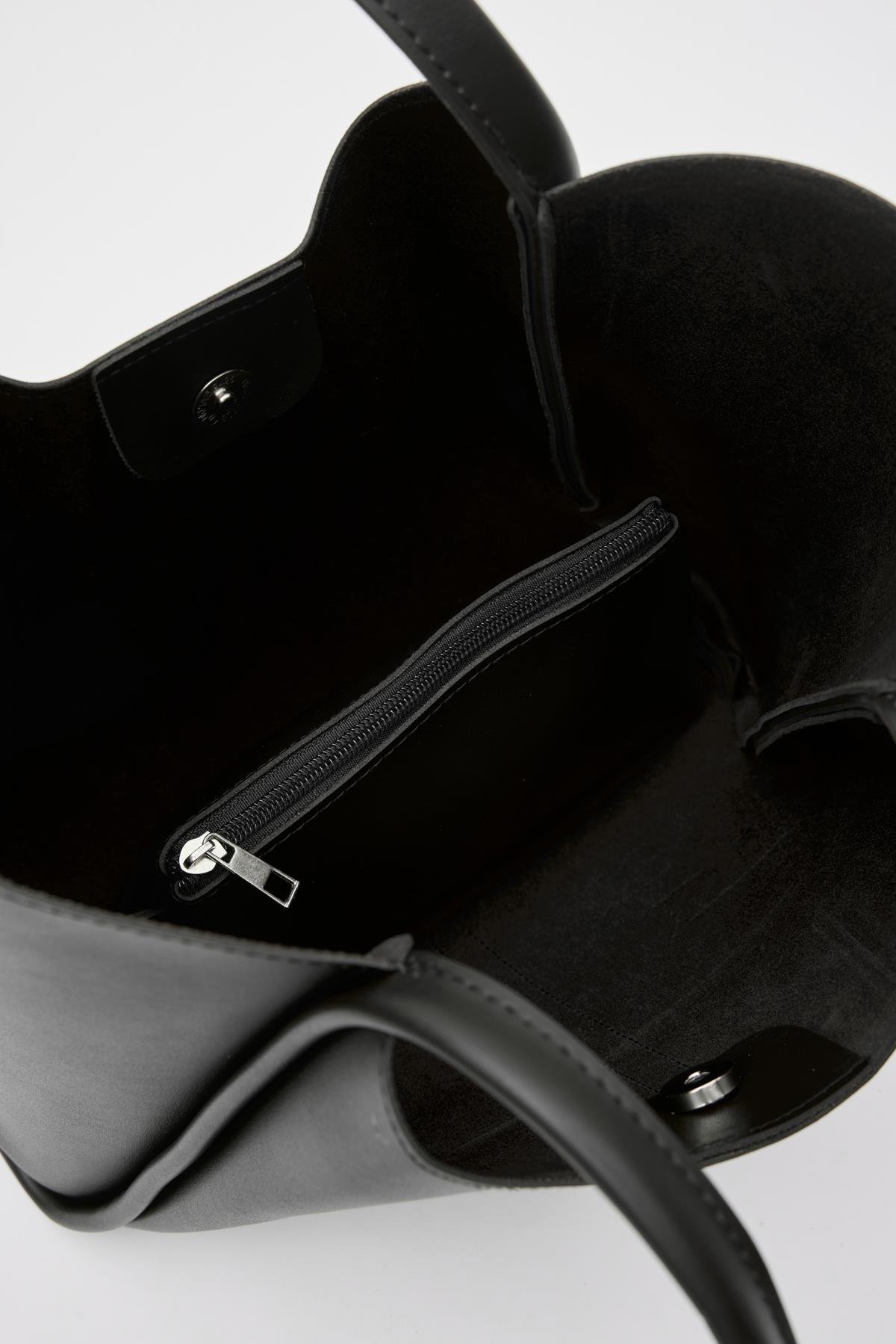 Cüzdanlı Omuz Çantası Siyah - Görsel 6