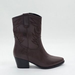 Western Kovboy Bot Suni Deri Acı Kahve