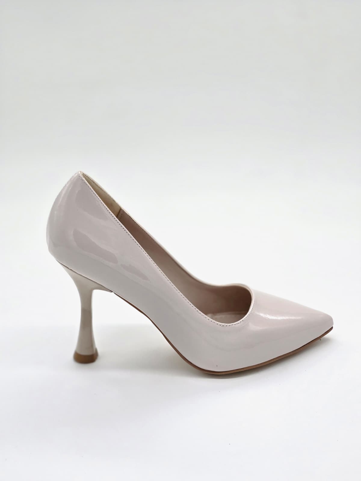 İnce Topuklu Stiletto Nude Rugan - Görsel 4