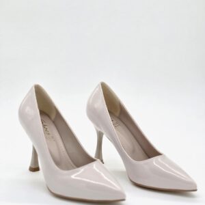 İnce Topuklu Stiletto Nude Rugan