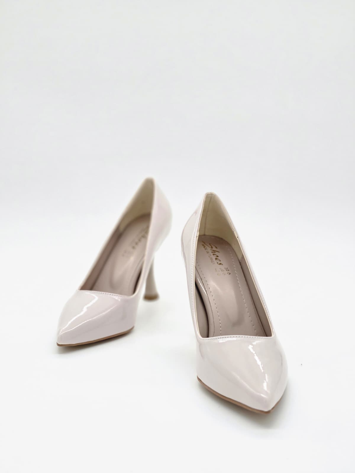 İnce Topuklu Stiletto Nude Rugan - Görsel 2