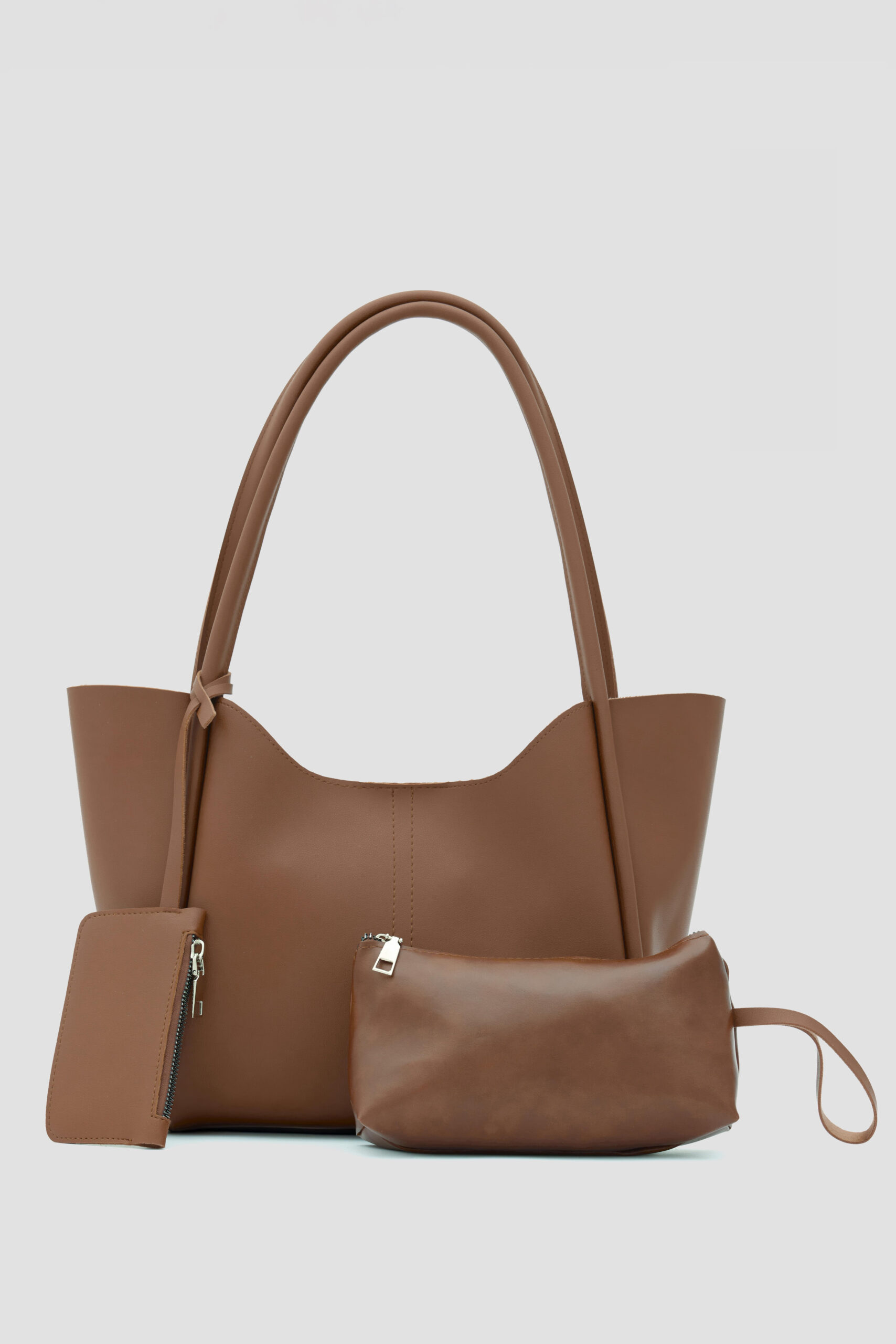 Cüzdanlı Omuz Çantası Taba