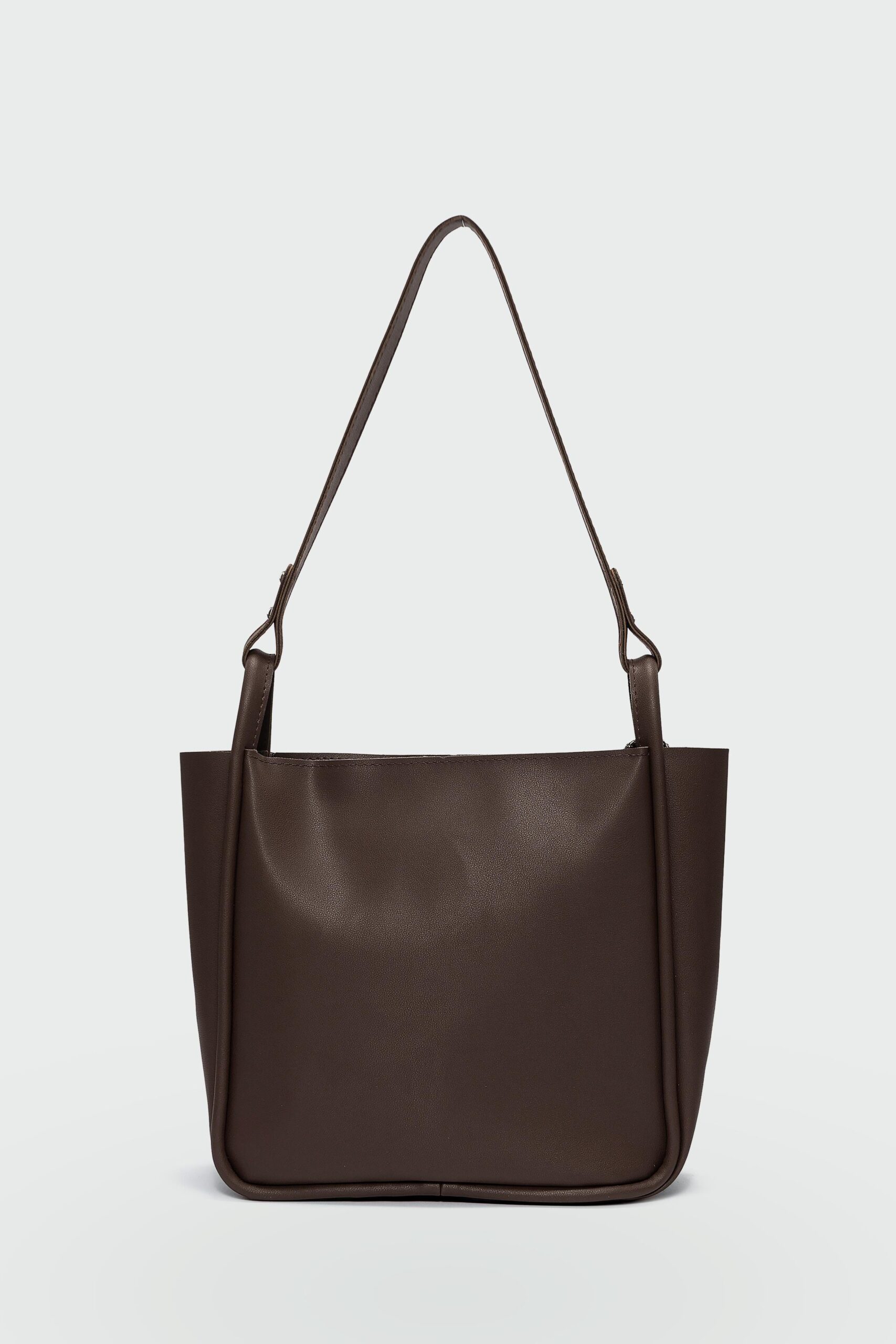 Chira Charmlı Omuz Çantası Kahverengi - Görsel 5