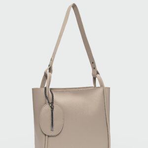 Chira Charmlı Omuz Çantası Bej