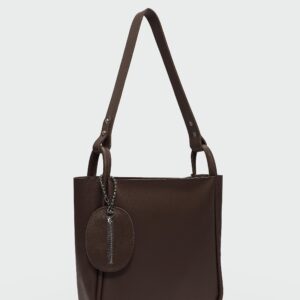 Chira Charmlı Omuz Çantası Kahverengi